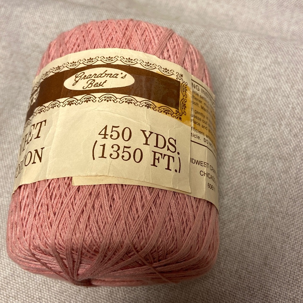 Pink and Cream Crochet Thread Set (new) - Picture 5 of 10